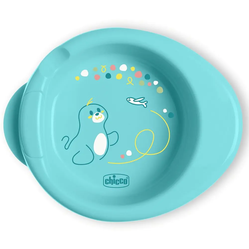Термоустойчивая тарелка Chicco Warmy Plate голубой (16000.25)