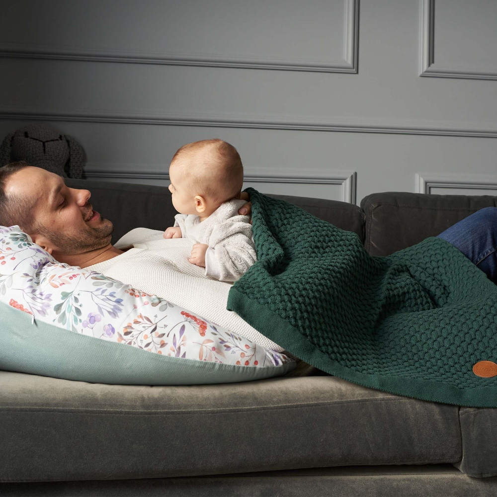 В'язаний плед Ceba Baby Waves Emerald 90*90 см (W-812-110-155)
