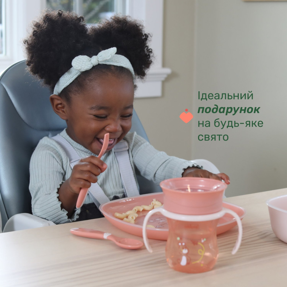 Набор посуды Chicco Set Pappa 12м+ Розовый
