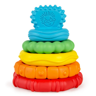 Baby Einstein Stack & Teethe - іграшка-пірамідка 2 в 1 з прорізувачами від народження Baby Einstein Stack & Teethe - іграшка-пірамідка 2 в 1 з прорізувачами від народження