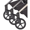 Carrello Ultra CRL-6527 - легкая детская коляска 2в1, термолюлька, телескопическая ручка, регулируемые по высоте люлька и сиденье, с автокреслом для новорожденного Carrello Nova (0 - 15 месяцев / 40 - 87 см) • Soft Beige