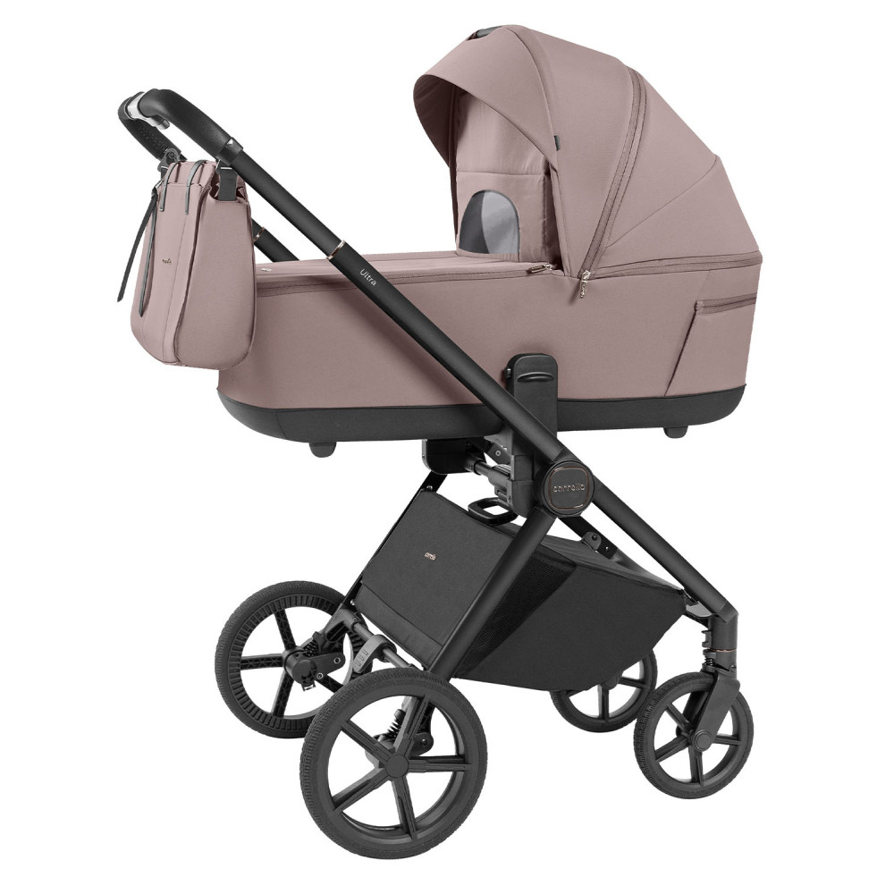 Carrello Ultra CRL-6527 - легкая детская коляска 2в1, термолюлька, телескопическая ручка, регулируемые по высоте люлька и сиденье, с автокреслом для новорожденного Carrello Nova (0 - 15 месяцев / 40 - 87 см)  • Warm Beige