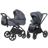 Carrello Ultimo CRL-6528 - детская универсальная коляска 2в1, коляска с обновлённой люлькой, регулировка высоты люльки и прогулочного блока, всесезонная коляска • Cool Grey