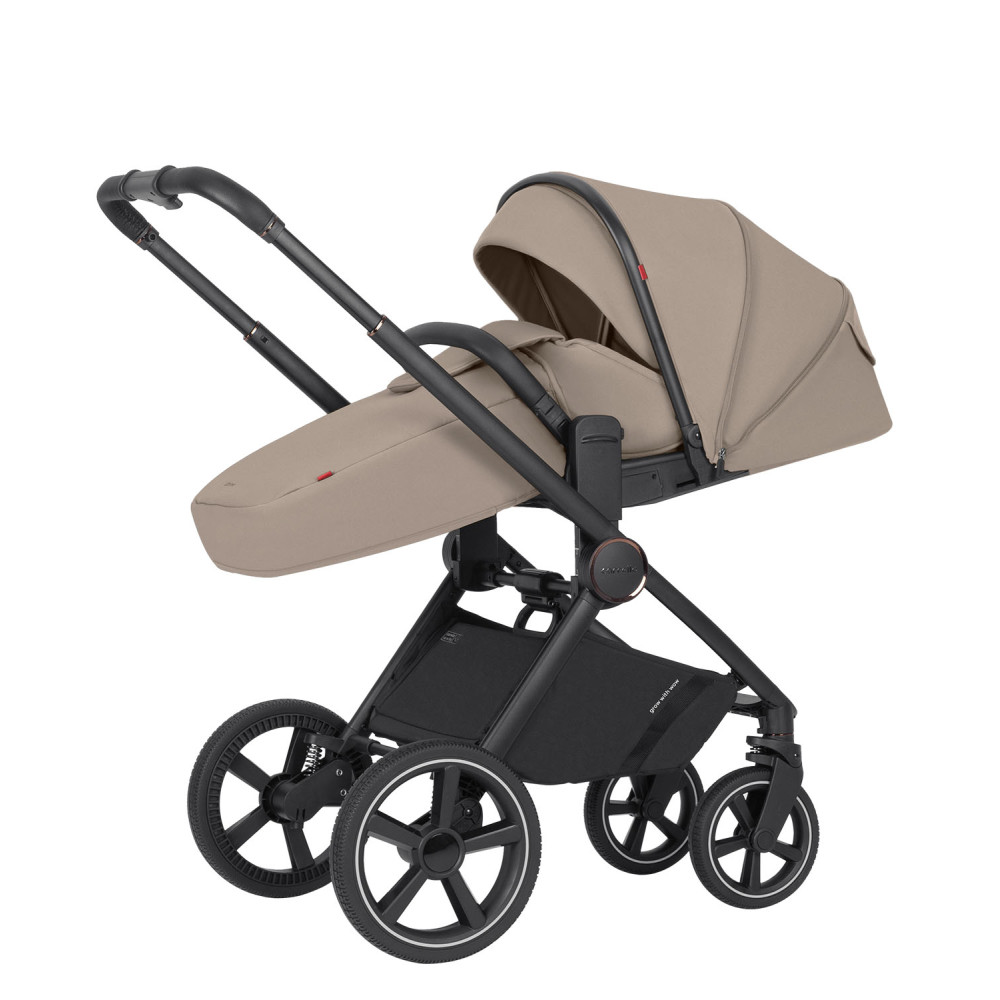 Carrello Ultimo CRL-6528 - дитяча універсальна коляска 2в1, коляска з оновленою люлькою, регулювання висоти люльки та прогулянкового блоку, всесезонний візок • Pearl Beige
