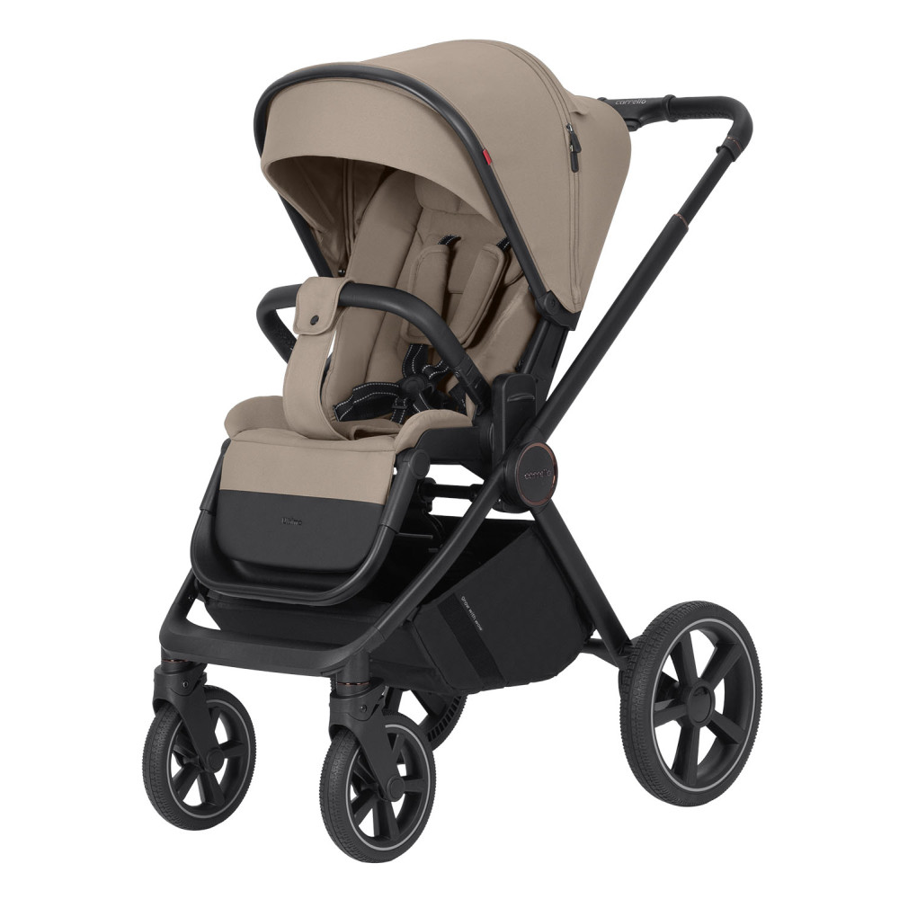Carrello Ultimo CRL-6528 - дитяча універсальна коляска 2в1, коляска з оновленою люлькою, регулювання висоти люльки та прогулянкового блоку, всесезонний візок • Pearl Beige