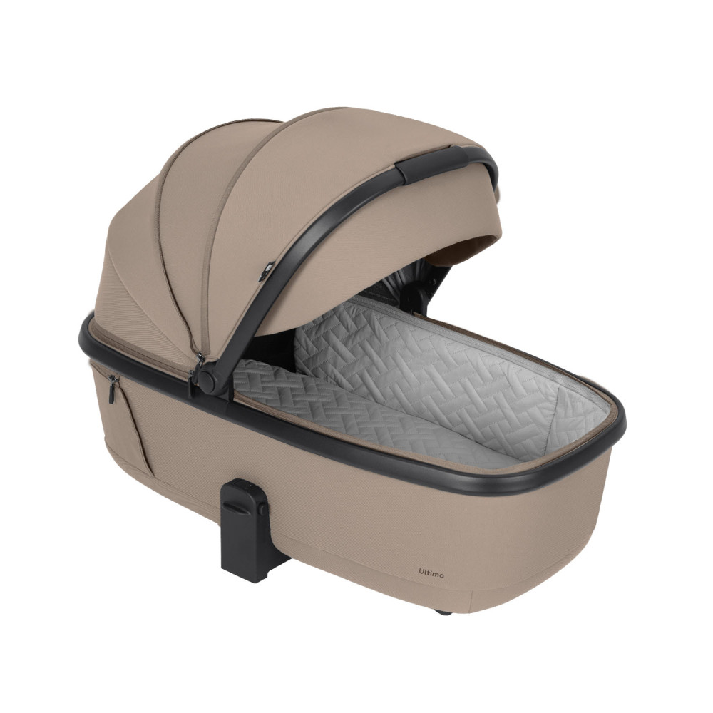 Carrello Ultimo CRL-6528 - дитяча універсальна коляска 2в1, коляска з оновленою люлькою, регулювання висоти люльки та прогулянкового блоку, всесезонний візок • Pearl Beige