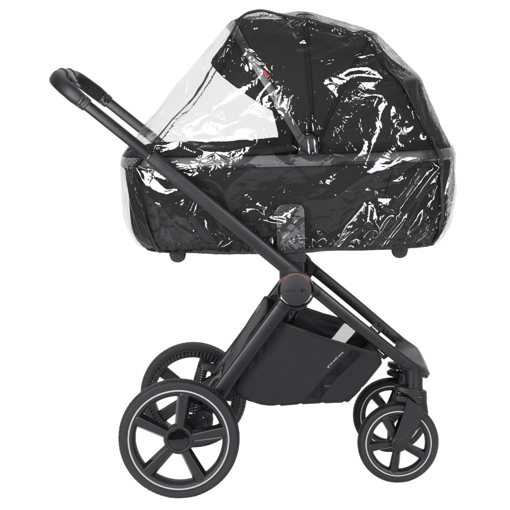 Carrello Ultimo CRL-6528 - детская универсальная коляска 3в1, коляска с обновлённой люлькой, регулировка высоты люльки и прогулочного блока, всесезонная коляска, с автокреслом для новорожденного Carrello Nova (0 - 15 месяцев / 40 - 87 см) • Sable Black