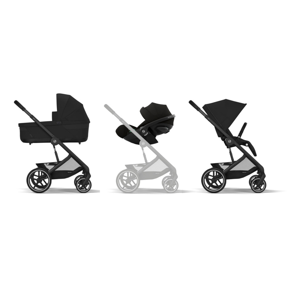 Cybex Balios S Lux - универсальная коляска 3в1 с раскладным автокреслом для новорождённого Cybex Cloud G (от рождения до 15 месяцев / 40 - 87 см) • BLK Moon Black Cybex Balios S Lux - универсальная коляска 3в1 с раскладным автокреслом для новорождённого Cybex Cloud G (от рождения до 15 месяцев / 40 - 87 см) • BLK Moon Black