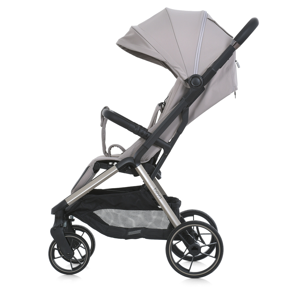 El Camino Beya ME 1127-C - прогулочная коляска с автоматическим складыванием, большие колеса, защита от сползания • Cream Beige