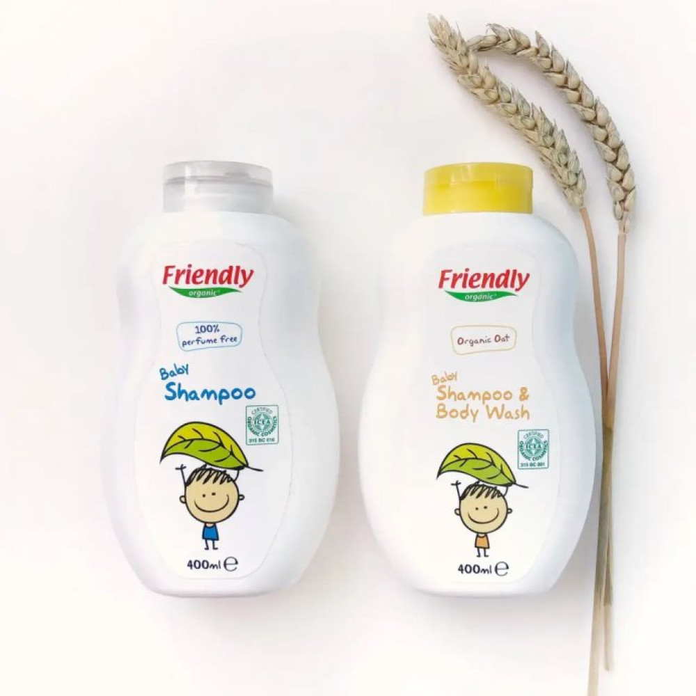 Дитячий шампунь-гель для купання Friendly Organic 400 мл Екстракт вівса (FR1758)