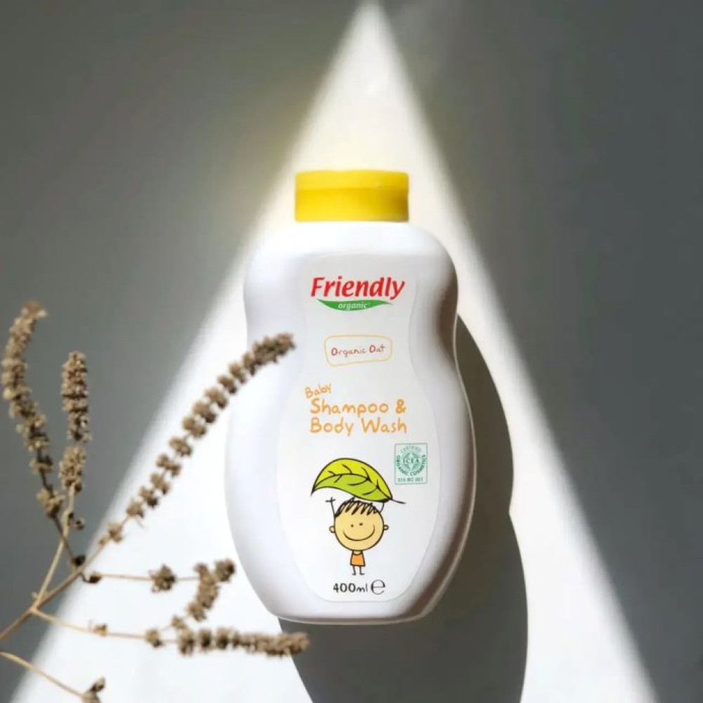 Дитячий шампунь-гель для купання Friendly Organic 400 мл Екстракт вівса (FR1758)