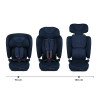 Kinderkraft FIX2GO i-Size - автокресло для детей (от 15 месяцев до 12 лет / 76 - 150 см), электронный датчик крепления SAFERIDE SENSOR, высококачественные материалы с технологией AIR FLOW, функция сна • Navy (KCFI2GO0NAV0000)