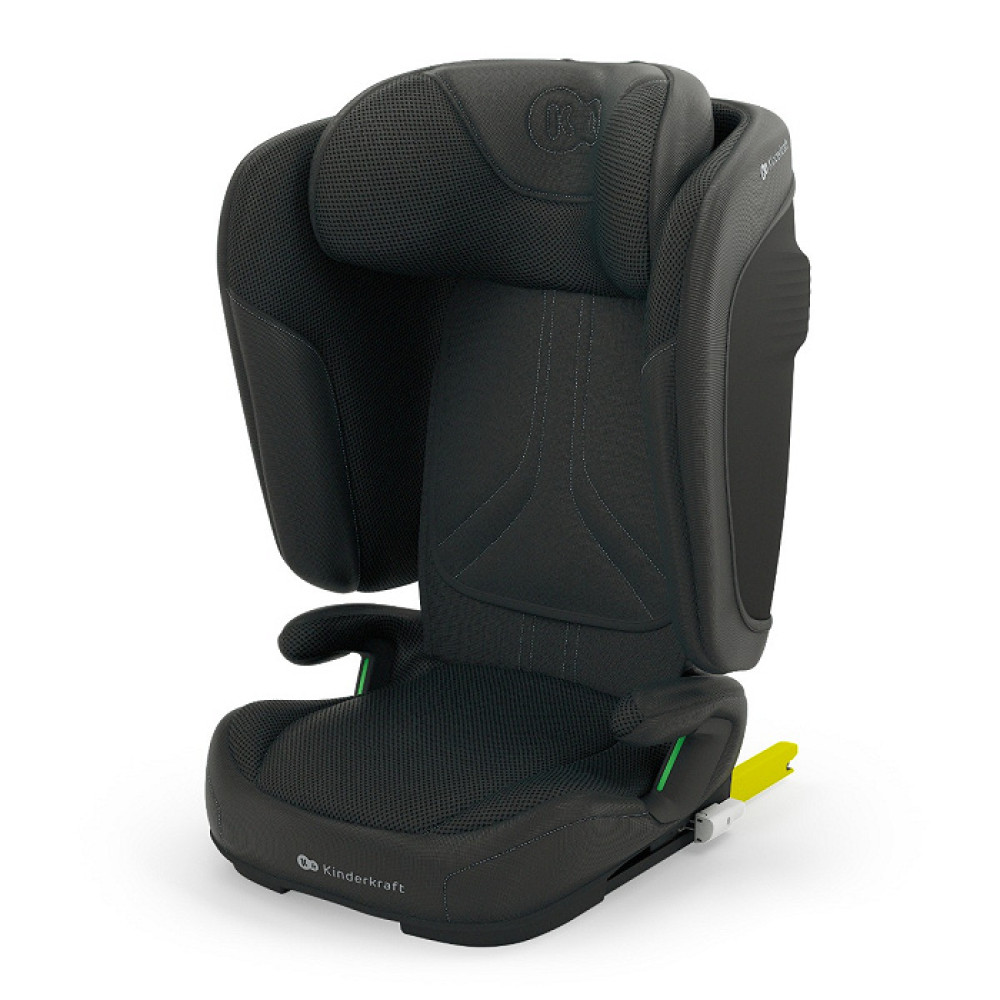 Kinderkraft Unity 2 i-Size - автокрісло для дітей (від 3.5 до 12 років / 100 - 150 см), легке та компактне складання, ергономічні підлокітники, система вентиляції AIR FLOW, системи безпеки SPS+ та H-GUARD • Black (KCUNIT02BLK0000)