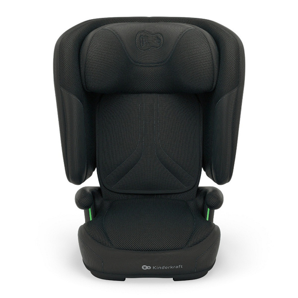 Kinderkraft Unity 2 i-Size - автокрісло для дітей (від 3.5 до 12 років / 100 - 150 см), легке та компактне складання, ергономічні підлокітники, система вентиляції AIR FLOW, системи безпеки SPS+ та H-GUARD • Black (KCUNIT02BLK0000)