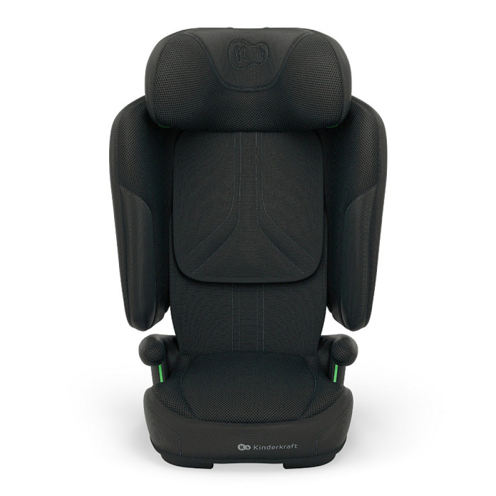 Kinderkraft Unity 2 i-Size - автокрісло для дітей (від 3.5 до 12 років / 100 - 150 см), легке та компактне складання, ергономічні підлокітники, система вентиляції AIR FLOW, системи безпеки SPS+ та H-GUARD • Black (KCUNIT02BLK0000)