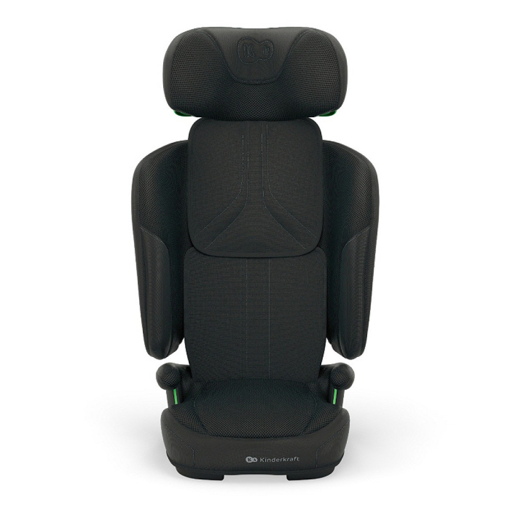 Kinderkraft Unity 2 i-Size - автокрісло для дітей (від 3.5 до 12 років / 100 - 150 см), легке та компактне складання, ергономічні підлокітники, система вентиляції AIR FLOW, системи безпеки SPS+ та H-GUARD • Black (KCUNIT02BLK0000)