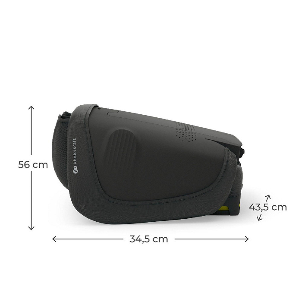 Kinderkraft Unity 2 i-Size - автокрісло для дітей (від 3.5 до 12 років / 100 - 150 см), легке та компактне складання, ергономічні підлокітники, система вентиляції AIR FLOW, системи безпеки SPS+ та H-GUARD • Black (KCUNIT02BLK0000)