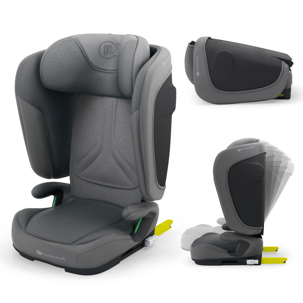 Kinderkraft Unity 2 i-Size - детское автокресло (от 3.5 до 12 лет / 100 - 150 см) • Grey (KCUNIT02GRY0000)