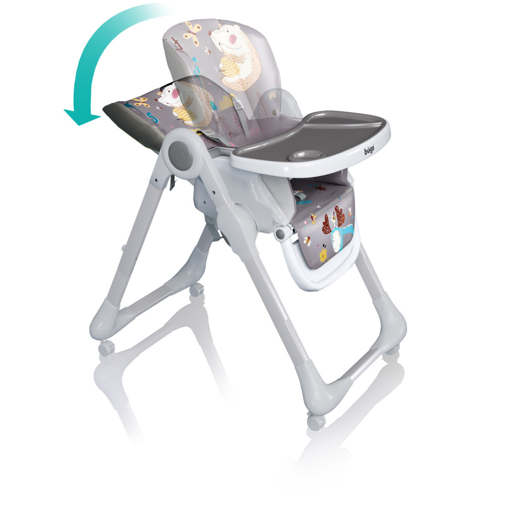 Bugs Mango - cтілець для годування, від народження до 3 років, 3 рівні нахилу спинки, легке та компактне складання • Forest Friends