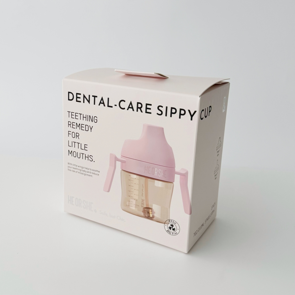 Поїльник-непроливайка Heorshe з трубочкою 9+ міс 300 мл Рожевий