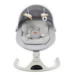 Kinderkraft Tulsy - электрический шезлонг-качалка 2 в 1 с пультом, таймером и Bluetooth • Gray (KBTULS00GRY0000)