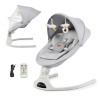 Kinderkraft Tulsy - электрический шезлонг-качалка 2 в 1 с пультом, таймером и Bluetooth • Gray (KBTULS00GRY0000)