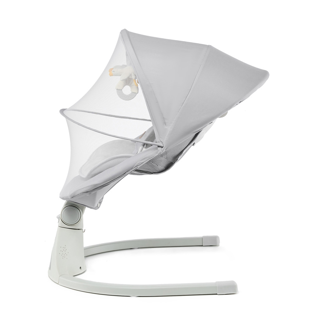 Kinderkraft Tulsy - электрический шезлонг-качалка 2 в 1 с пультом, таймером и Bluetooth • Gray (KBTULS00GRY0000)