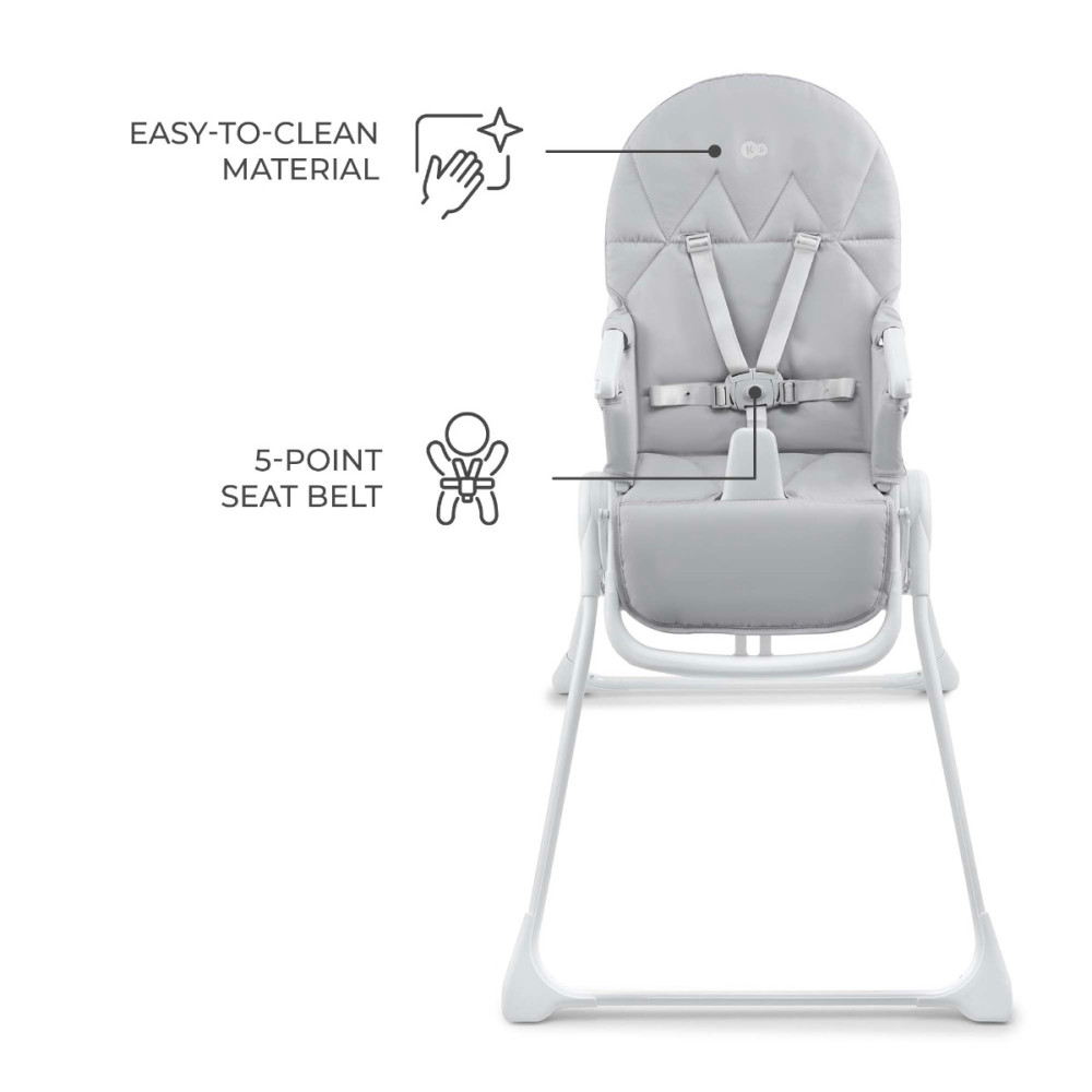 Kinderkraft Binci - дитячий стільчик для годування • Light Grey (KHBINC00LGR0000)