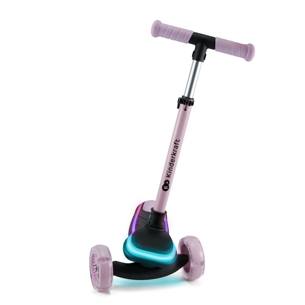 Kinderkraft Raket - триколісний дитячий самокат, поворотна система балансом, RGB підсвітка, легке складання, регульована висота • Pink (KRRAKE00PNK0000) Kinderkraft Raket - триколісний дитячий самокат, поворотна система балансом, RGB підсвітка, легке складання, регульована висота • Pink (KRRAKE00PNK0000)