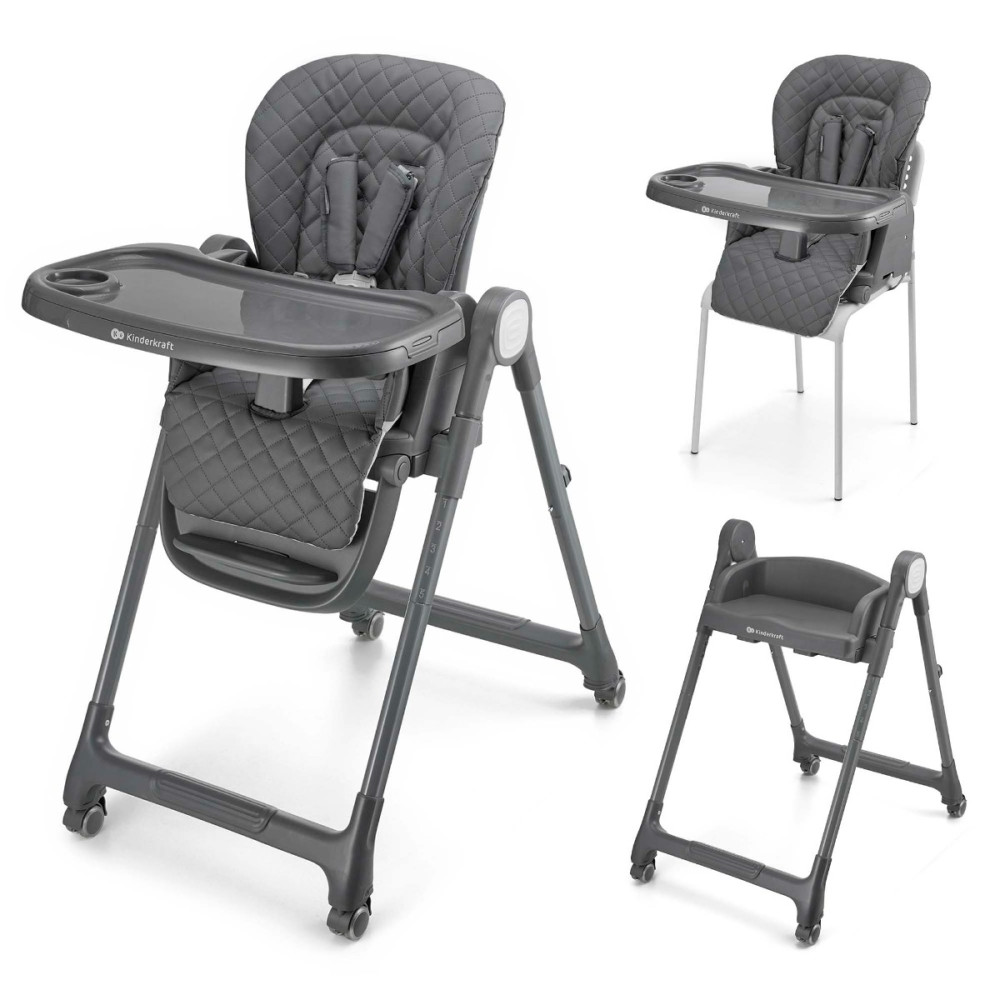 Kinderkraft Tulo - стільчик для годування 3в1 • Grey (KHTULO00GRY0000)