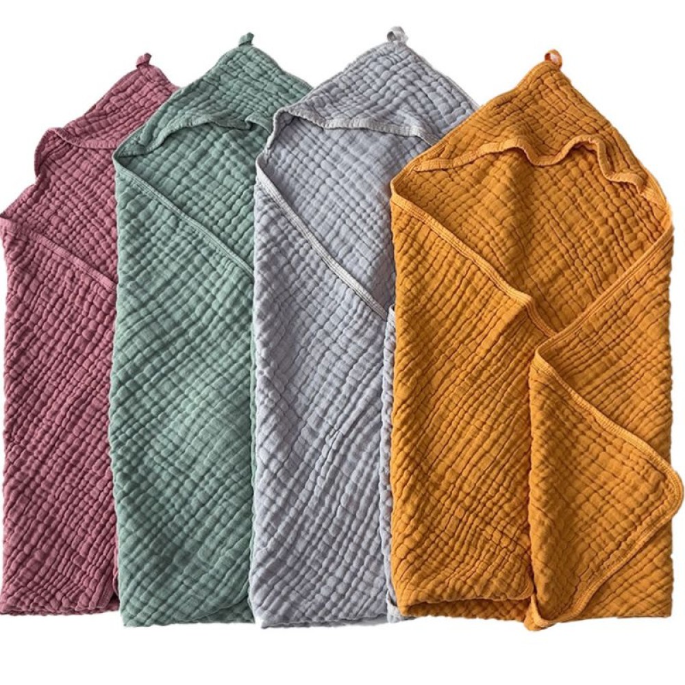 Lovely Svi 80x80 - дитячий рушник з капюшоном, муслін • Grey