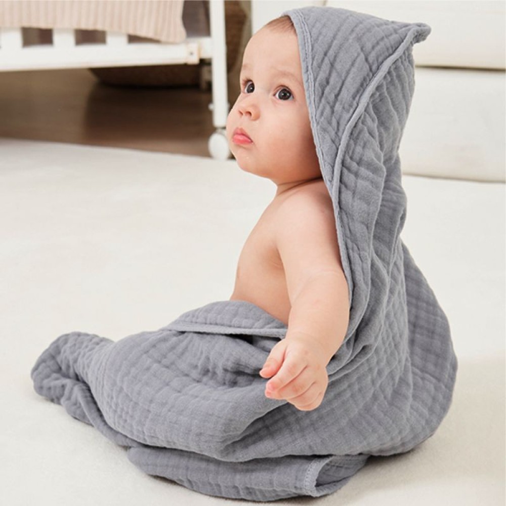 Lovely Svi 80x80 - дитячий рушник з капюшоном, муслін • Grey