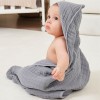Lovely Svi 80x80 - дитячий рушник з капюшоном, муслін • Grey