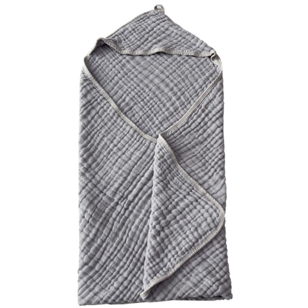Lovely Svi 80x80 - дитячий рушник з капюшоном, муслін • Grey