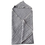 Lovely Svi 80x80 - дитячий рушник з капюшоном, муслін • Grey