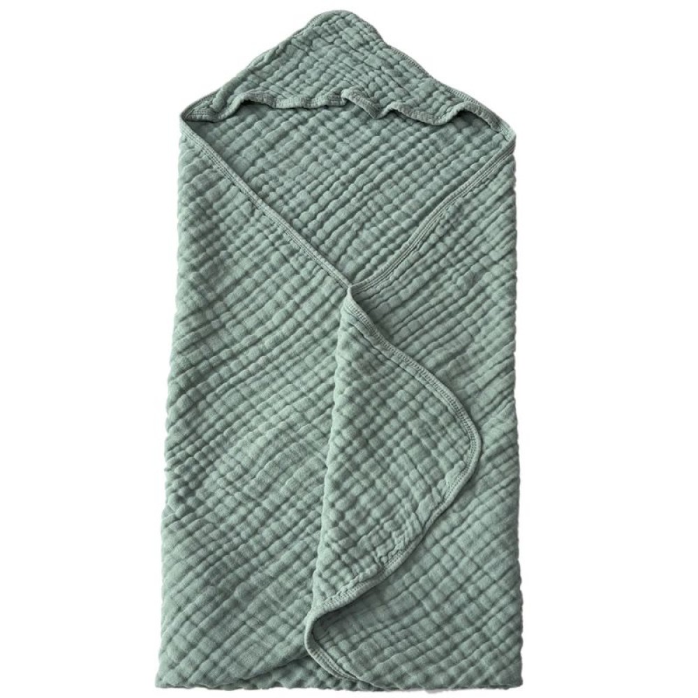 Lovely Svi 80x80 - дитячий рушник з капюшоном, муслін • Green