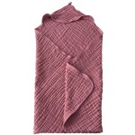 Lovely Svi 80x80 - дитячий рушник з капюшоном, муслін • Pink