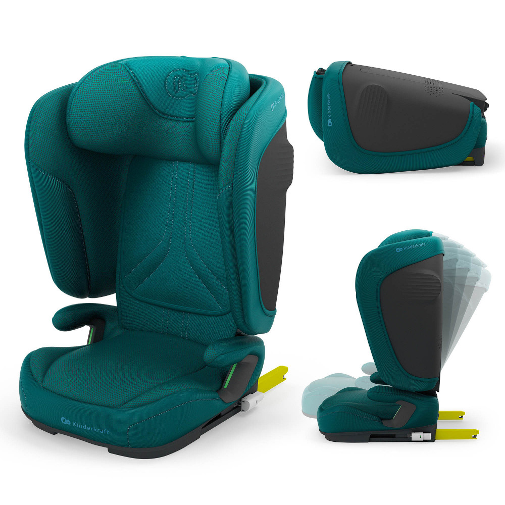 Kinderkraft Unity 2 i-Size - детское автокресло (от 3.5 до 12 лет / 100 - 150 см) • Green (KCUNIT02GRE0000)