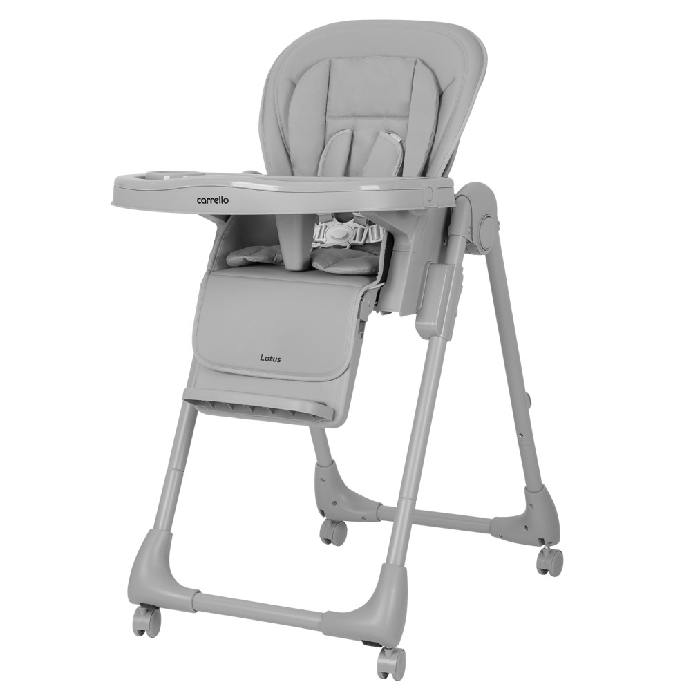 Carrello Lotus CRL-12101 - стульчик для кормления на колесах, шезлонг, регулировка по высоте и спинки, дуга с игрушками • Alba Grey Carrello Lotus CRL-12101 - стульчик для кормления на колесах, шезлонг, регулировка по высоте и спинки, дуга с игрушками • Alba Grey