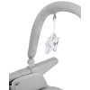 Carrello Lotus CRL-12101 - стульчик для кормления на колесах, шезлонг, регулировка по высоте и спинки, дуга с игрушками • Alba Grey