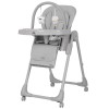 Carrello Lotus CRL-12101 - стульчик для кормления на колесиках, шезлонг, регулировка по высоте и спинке, дуга с игрушками • Alba Grey