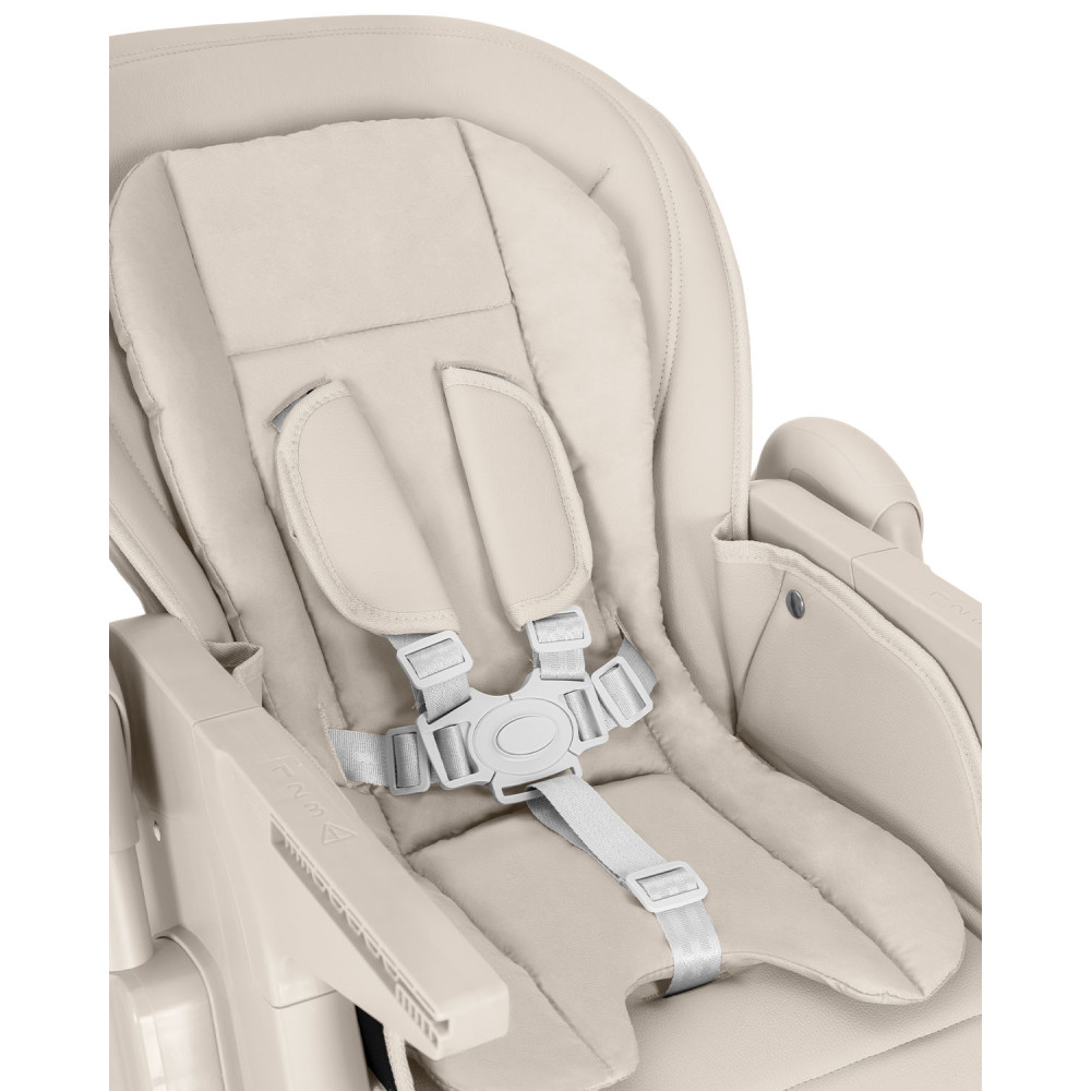 Carrello Lotus CRL-12101 - стульчик для кормления на колесах, шезлонг, регулировка по высоте и спинки, дуга с игрушками • Dune Beige