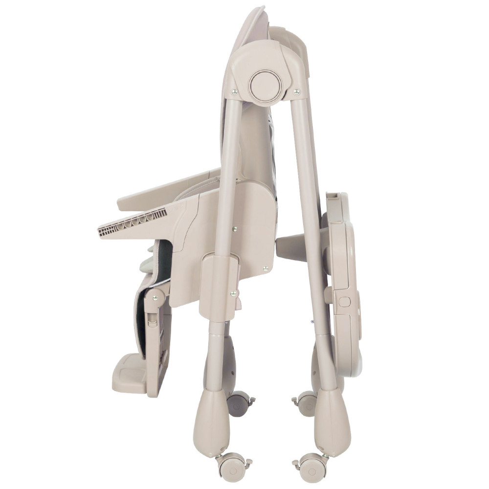 Carrello Lotus CRL-12101 - стульчик для кормления на колесах, шезлонг, регулировка по высоте и спинки, дуга с игрушками • Dune Beige