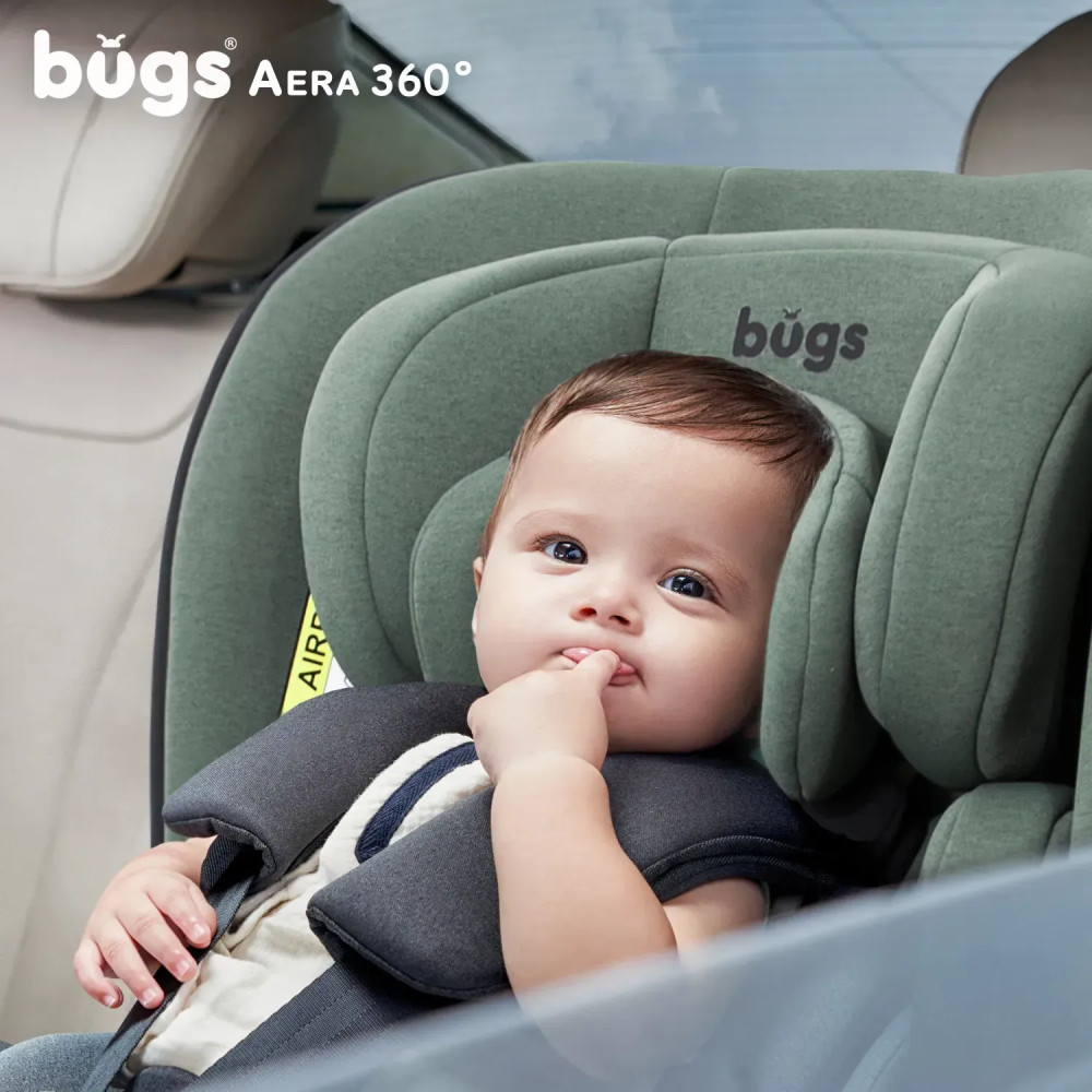 Bugs Aera 360° - детское автокресло i-Size (0 – 12 лет / 40 – 150 см) с функцией поворота 360 по ходу и против направления движения, боковая защита, крепление Isofix • Forest Pine Bugs Aera 360° - детское автокресло i-Size (0 – 12 лет / 40 – 150 см) с функцией поворота 360 по ходу и против направления движения, боковая защита, крепление Isofix • Forest Pine