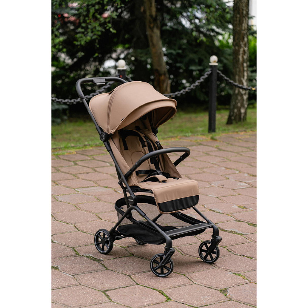Carrello Evo CRL-5533 - легкая прогулочная коляска для путешествий, размер ручной клади, карбоновая рама • Parchment Beige