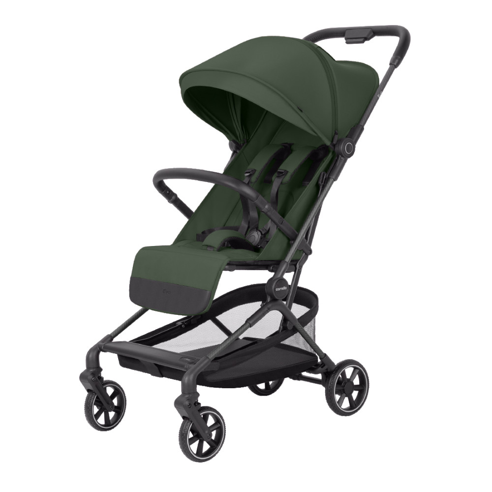 Carrello Evo CRL-5533 - легкий прогулянковий візок, прогулянкова коляска для подорожей, розмір ручної поклажі, карбонова рама • Chateau Green