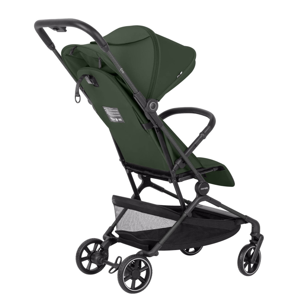 Carrello Evo CRL-5533 - легкий прогулянковий візок, прогулянкова коляска для подорожей, розмір ручної поклажі, карбонова рама • Chateau Green