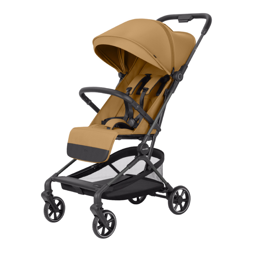 Carrello Evo CRL-5533 - легкий прогулянковий візок, прогулянкова коляска для подорожей, розмір ручної поклажі, карбонова рама • Medallion Beige
