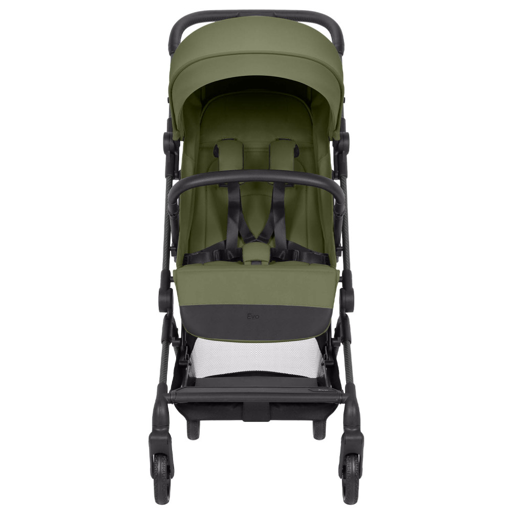 Carrello Evo CRL-5533 - легкая прогулочная коляска для путешествий, размер ручной клади, карбоновая рама • Shamrock Green