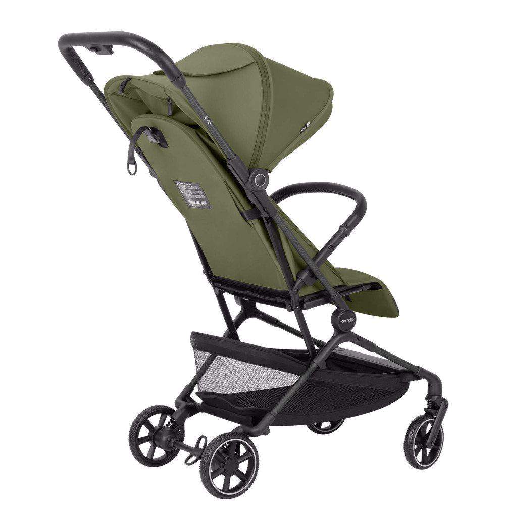 Carrello Evo CRL-5533 - легкая прогулочная коляска для путешествий, размер ручной клади, карбоновая рама • Shamrock Green